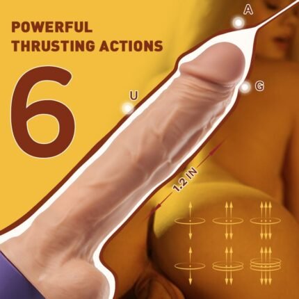 alvira 10 vibrierende 6 teleskop schub heizung silikon realistische dildo 12,59 zoll