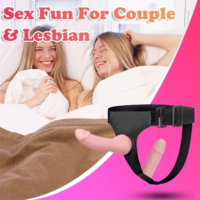 lovesvibe strap on dildo mit 2 abnehmbaren realistischen dildos verstellbares trägerloses strapon g punkt sexspielzeug