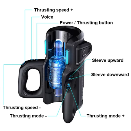 leten thrusting pro high speed motor 10 thrusting männliche masturbatoren mit griff