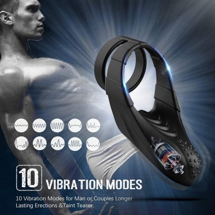 lovesvibe 10 modi weich elastisch wasserdicht doppelt vibrierende cockring