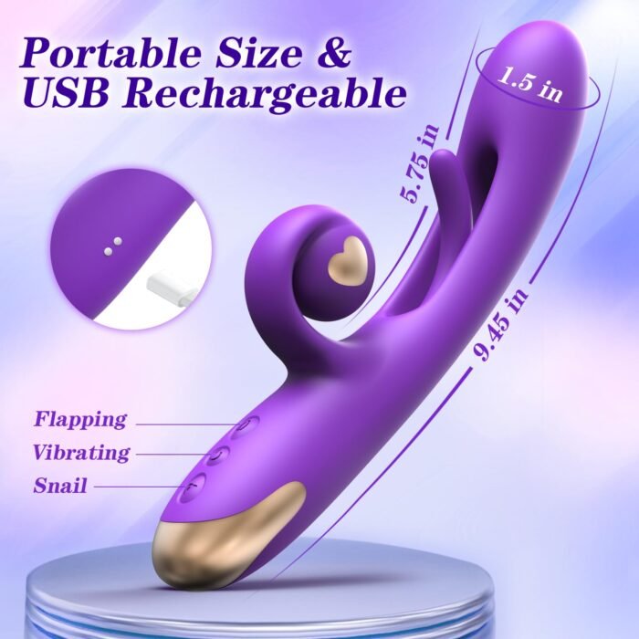Lovesvibe 10 Vibrationen 7 Flatterndes Silikon G-Punkt-Vibratoren Kaninchen-Vibrator Für Klitorale, Nippel Stimulation