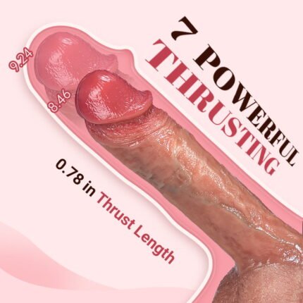 lovesvibe 10 vibrierend 7 stoßend heating lebensecht vibrierenden dildo 8,46 zoll mit fernbedienung & saugnapf