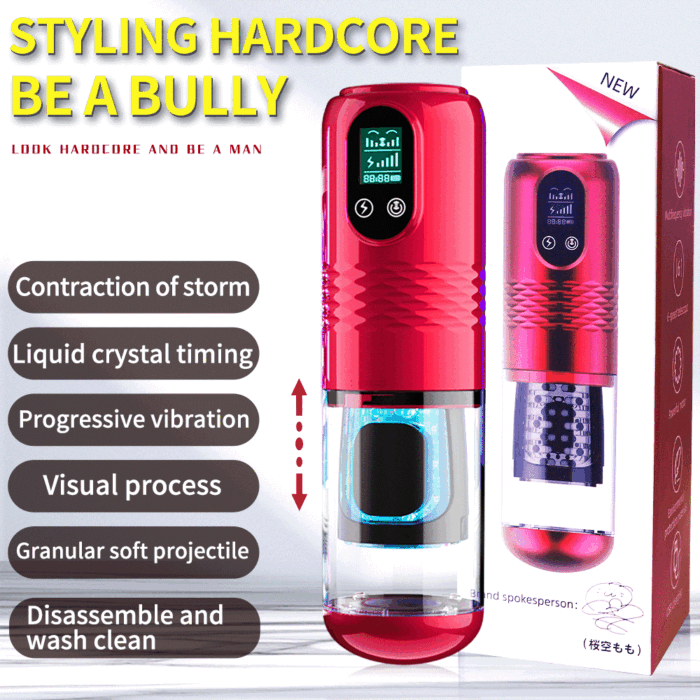 lovesvibe 10 vibrierende 6 stoßende automatische männliche masturbatoren mit lcd anzeige