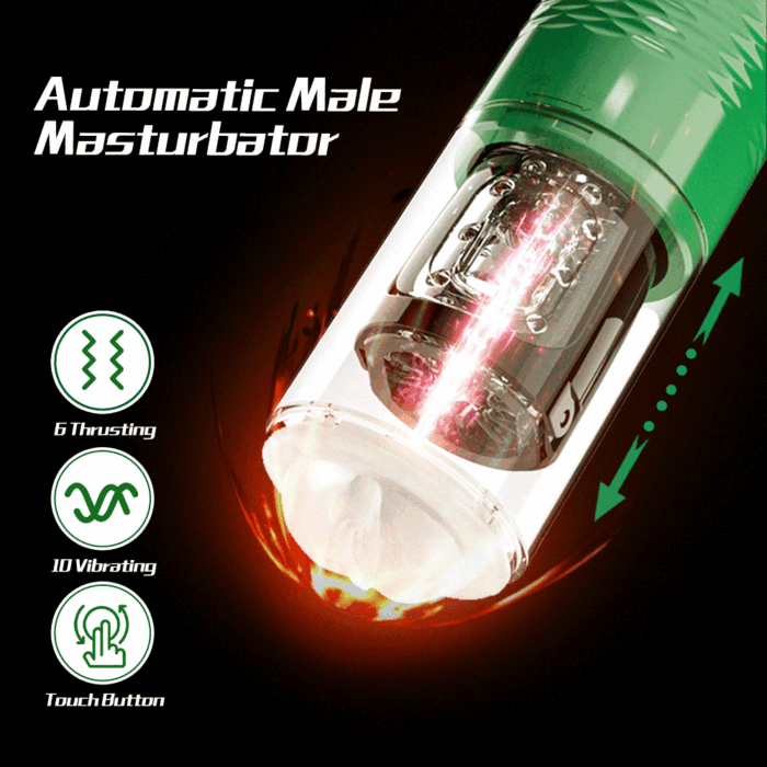 lovesvibe 10 vibrierende 6 stoßende automatische männliche masturbatoren mit lcd anzeige