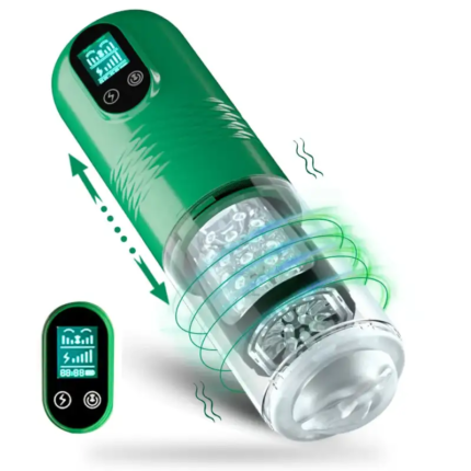 lovesvibe 10 vibrierende 6 stoßende automatische männliche masturbatoren mit lcd anzeige