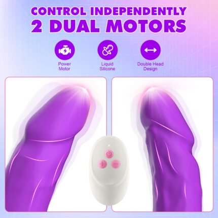 lovesvibe 10 vibrationsdildo mit doppeltem ende g punkt dildo für lesbische paare 15.7 zoll purple