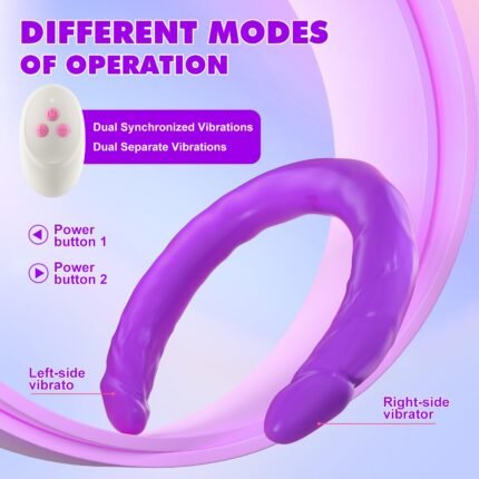 lovesvibe 10 vibrationsdildo mit doppeltem ende g punkt dildo für lesbische paare 15.7 zoll purple
