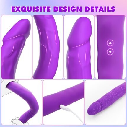 lovesvibe 10 vibrationsdildo mit doppeltem ende g punkt dildo für lesbische paare 15.7 zoll purple