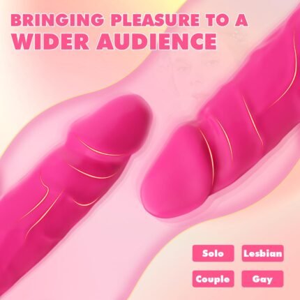 lovesvibe 10 vibrationsdildo mit doppeltem ende g punkt dildo für lesbische paare 15.7 zoll purple