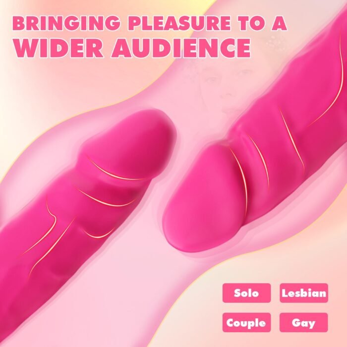 lovesvibe 10 vibrationsdildo mit doppeltem ende g punkt dildo für lesbische paare 15.7 zoll purple
