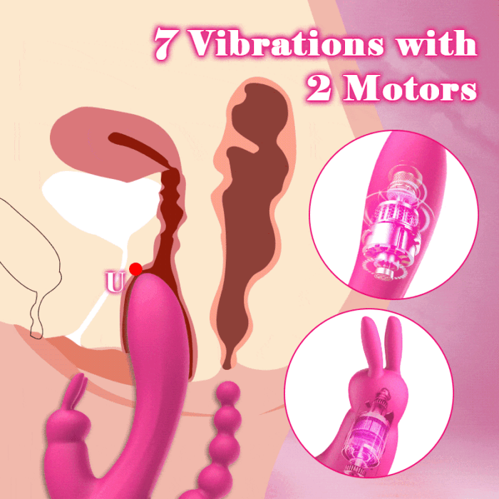 lovesvibe 12 vibrationen dual motoren kaninchen vibratoren für klitoris, anus & g punkt stimulation