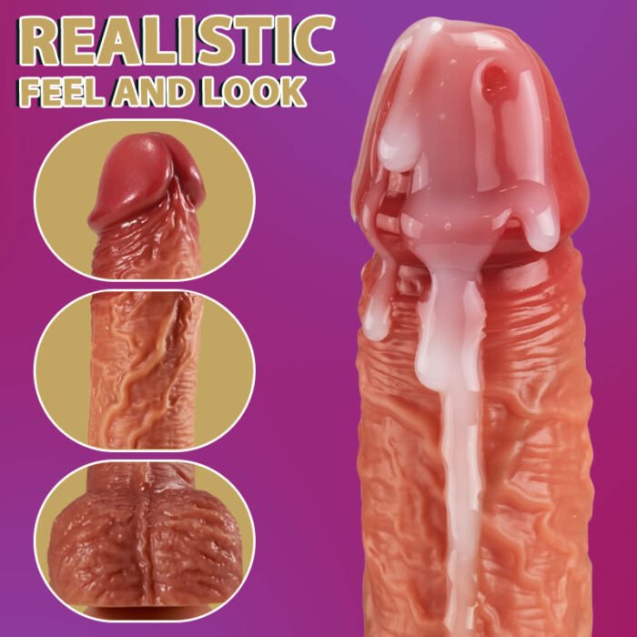 lovesvibe 3 schieben 5 vibrierende 107.6°f heizung realistische dildo 6,3 zoll einführbar länge
