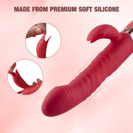 lovesvibe 5 thrusting 10 vibration heating rabbit vibrator klitoris & g punkt stimulation