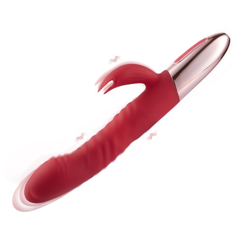 lovesvibe 5 thrusting 10 vibration heating rabbit vibrator klitoris & g punkt stimulation