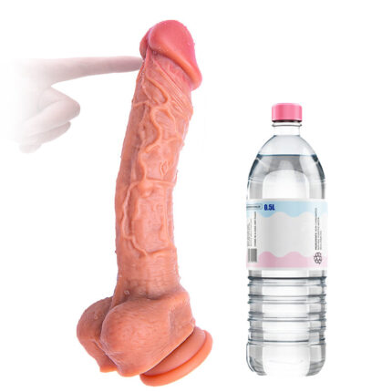 lovesvibe 5cm durchmesser silikon riesendildo 19.5cm extra großer dildo mit starkem saugnapf