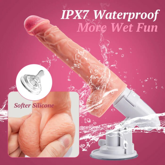 lovesvibe 8 stoßende, vibrierende & rotierende dildo maschine mit heizfunktion & fernbedienung