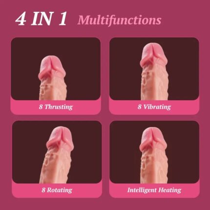 lovesvibe 8 stoßende, vibrierende & rotierende dildo maschine mit heizfunktion & fernbedienung