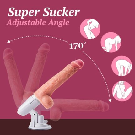 lovesvibe 8 stoßende, vibrierende & rotierende dildo maschine mit heizfunktion & fernbedienung