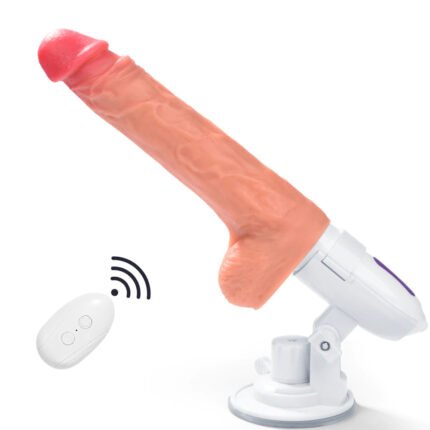 lovesvibe 8 stoßende, vibrierende & rotierende dildo maschine mit heizfunktion & fernbedienung