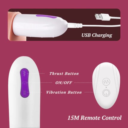 lovesvibe 8 stoßende, vibrierende & rotierende dildo maschine mit heizfunktion & fernbedienung