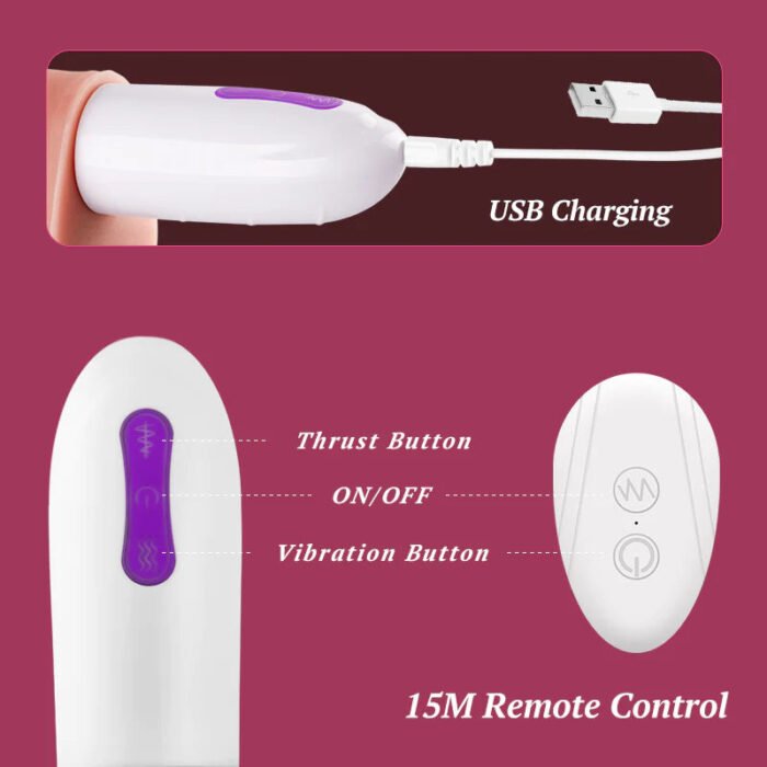 lovesvibe 8 stoßende, vibrierende & rotierende dildo maschine mit heizfunktion & fernbedienung