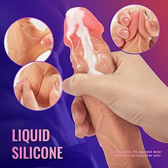 Lovesvibe 8 Vibrationsschub Rotation Heizung Realistische Dildos Mit Fernbedienung 8.26 Zoll-4