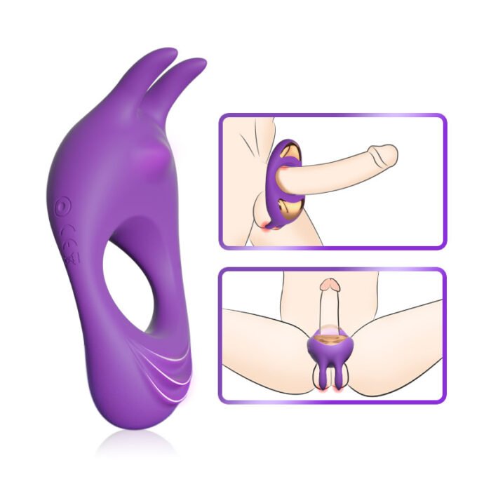 lovesvibe 9 vibrierende männer silikon kaninchen cockring für penis stimulation