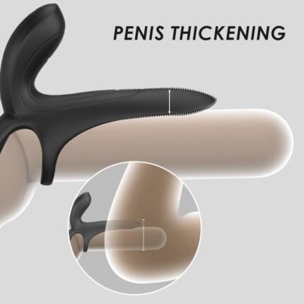 Lovesvibe 9 Vibrierende Silikon-Cockring Mit 3 Vibrierenden Eiern, Perineum, C-Punkt & G-Punkt 3 in 1 Penisring-3