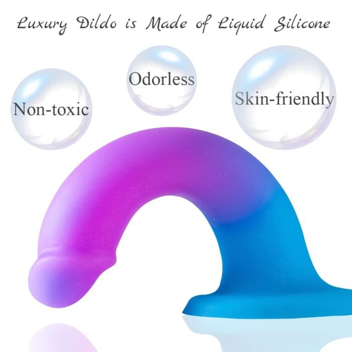 lovesvibe bunten silikon regenbogen dildo mit starken saugnapf für g punkt prostata spielen 20cm