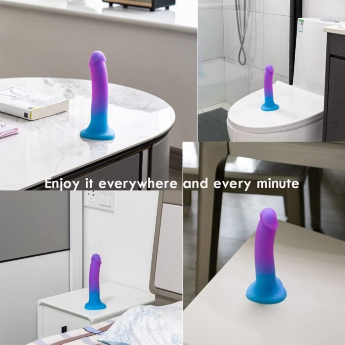 lovesvibe bunten silikon regenbogen dildo mit starken saugnapf für g punkt prostata spielen 20cm