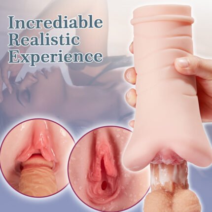 lovesvibe doppelter kanal vagina anal realistische tasche pussys für männer 6,9 zoll
