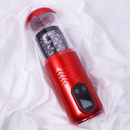 lovesvibe 10 vibrierende 6 stoßende automatische männliche masturbatoren mit lcd anzeige