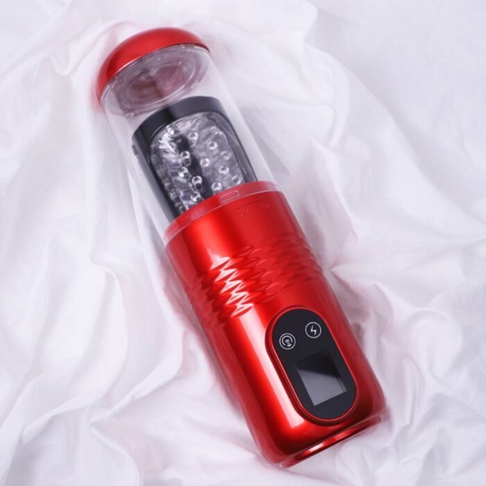 lovesvibe 10 vibrierende 6 stoßende automatische männliche masturbatoren mit lcd anzeige