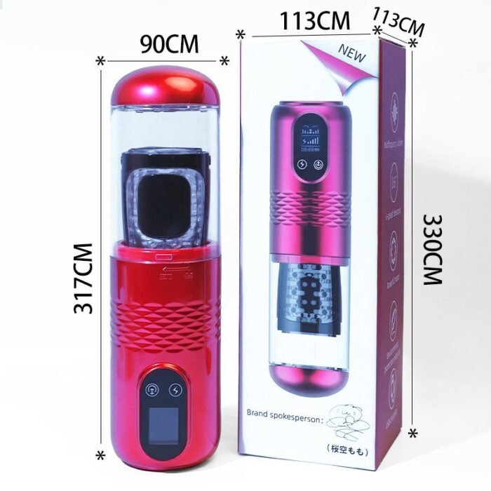 lovesvibe 10 vibrierende 6 stoßende automatische männliche masturbatoren mit lcd anzeige
