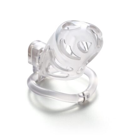 lovesvibe leichtgewichtiger peniskäfig mit 3 cockringen & unsichtbarem schloss transparent 1