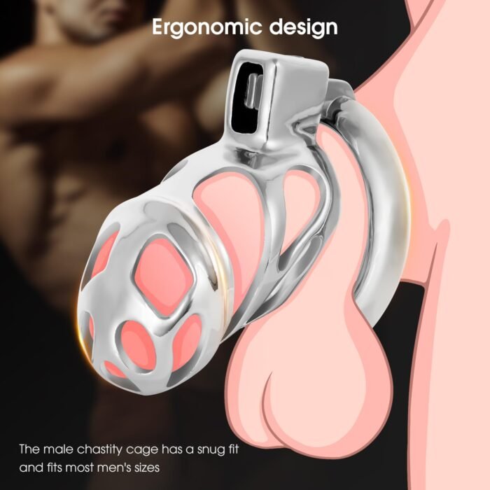 lovesvibe männlicher peniskäfig & keuschheitskäfige mit 3 aktiven ringen & schlüsseln
