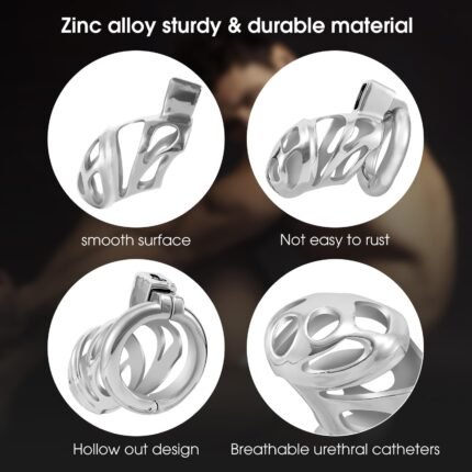 lovesvibe männlicher peniskäfig & keuschheitskäfige mit 3 aktiven ringen & schlüsseln