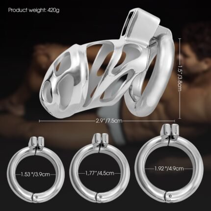 lovesvibe männlicher peniskäfig & keuschheitskäfige mit 3 aktiven ringen & schlüsseln