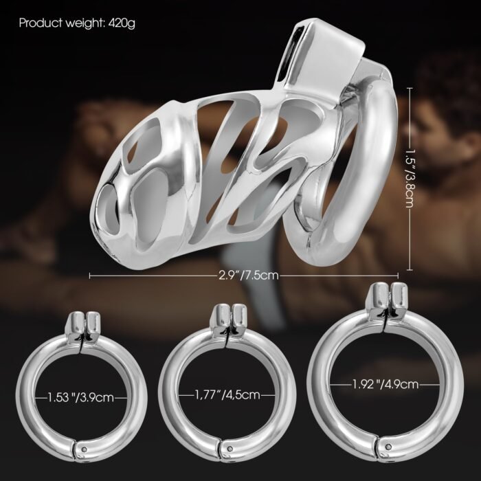 lovesvibe männlicher peniskäfig & keuschheitskäfige mit 3 aktiven ringen & schlüsseln