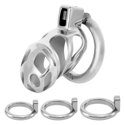 lovesvibe männlicher peniskäfig & keuschheitskäfige mit 3 aktiven ringen & schlüsseln
