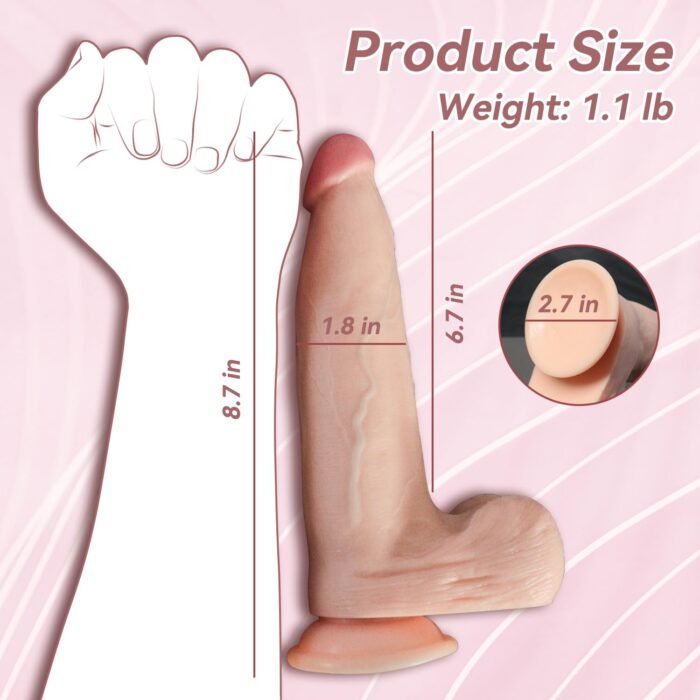 lovesvibe realistische haut textur riesendildos sex spielzeug für frauen männer mit saugnapf 22cm