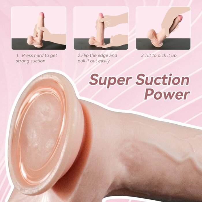 lovesvibe realistische haut textur riesendildos sex spielzeug für frauen männer mit saugnapf 22cm