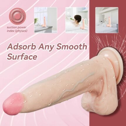 lovesvibe realistische haut textur riesendildos sex spielzeug für frauen männer mit saugnapf 22cm