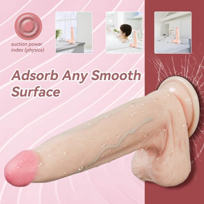 lovesvibe realistische haut textur riesendildos sex spielzeug für frauen männer mit saugnapf 22cm