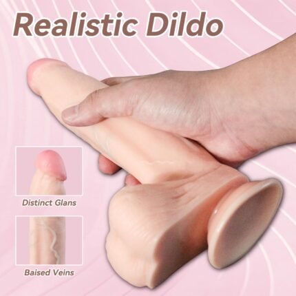 lovesvibe realistische haut textur riesendildos sex spielzeug für frauen männer mit saugnapf 22cm