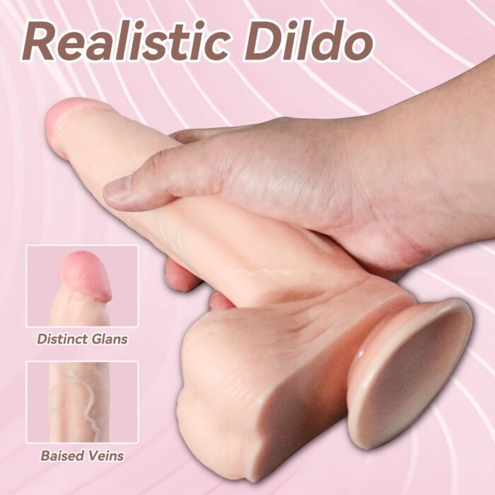 lovesvibe realistische haut textur riesendildos sex spielzeug für frauen männer mit saugnapf 22cm