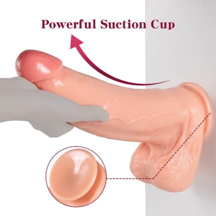 lovesvibe realistischer riesendildo großer analdildo mit saugnapf für vaginales g punkt & analspiel 34cm