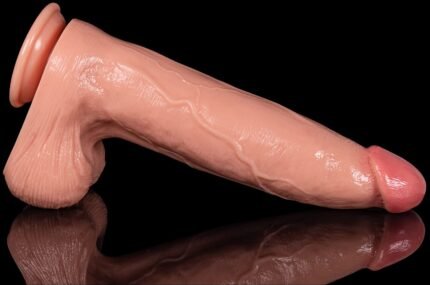 lovesvibe realistischer riesendildo großer analdildo mit saugnapf für vaginales g punkt & analspiel 34cm