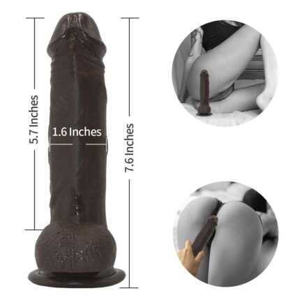 lovesvibe schwarzer umschnalldildo mit realistischem silikon dong für pegging und lesbischen spaß 7,6 zoll