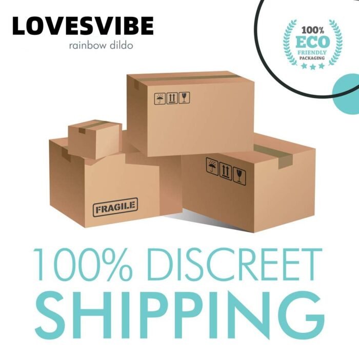 lovesvibe silikon regenbogen dildo mit extremer absaugung & geschirr kompatibilität 20 cm analdildo